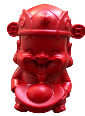 朱砂财神小摆件福禄寿喜财小财神室内办公摆件工艺品车载招财财神