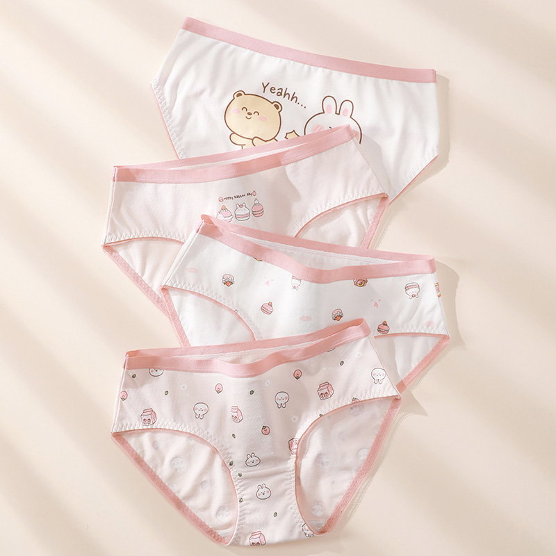 芬腾女士抗菌全棉裆少女生甜美短裤 芬腾可安女三角裤