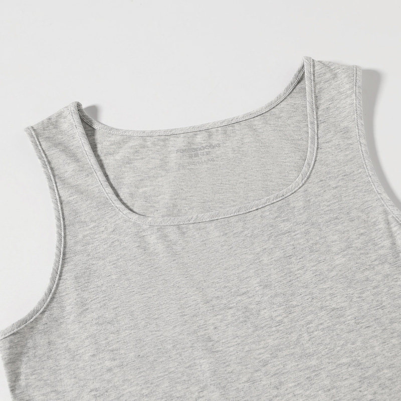 芬腾可安纯棉新款微弹休闲百搭简约时尚内衣纯色背心打底女可外穿