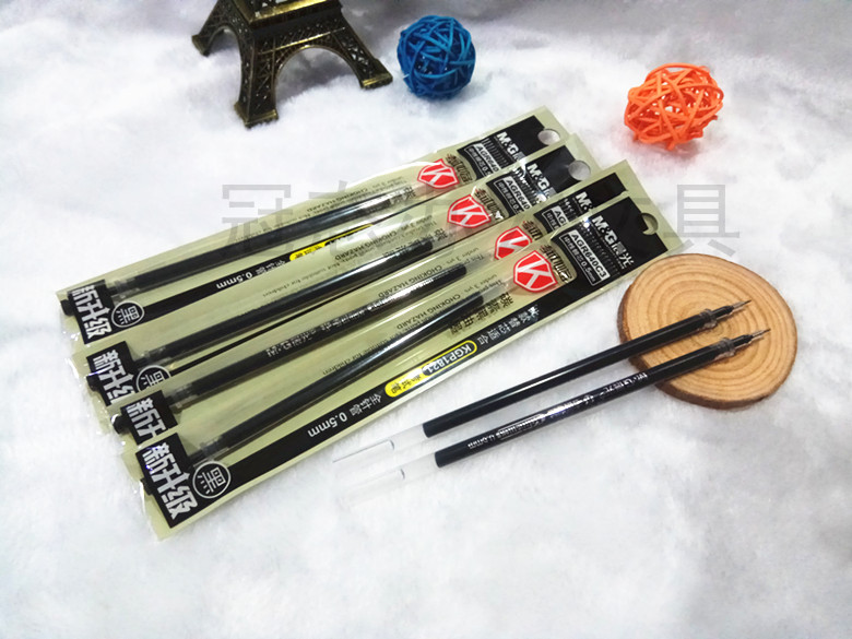 晨光替芯AGR640C3全针管碳素黑油墨学生考试笔KGP1821水笔芯0.5 - 图2