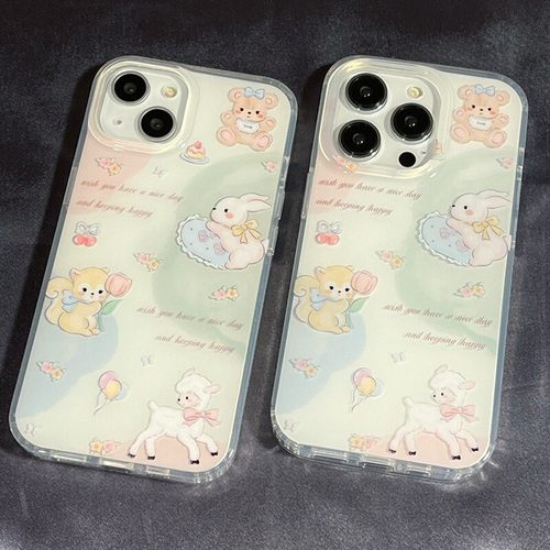 网红可爱小熊iPhone15手机壳14promax卡通适用苹果13新款12创意16 - 图0