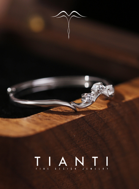 新款S925纯银冠冕之恋轻奢戒指可调节女款高级感小众设计银饰送礼