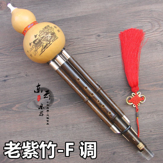 东云葫芦丝乐器演奏型天然葫芦老紫竹F调/G调葫芦丝（TZ-80）