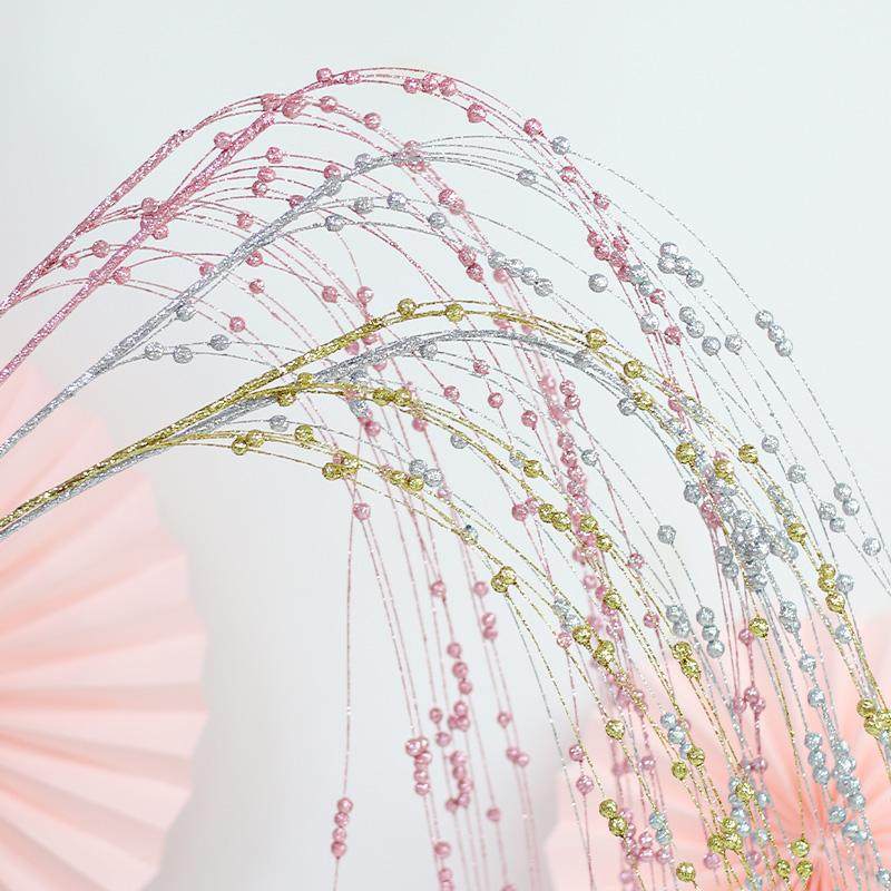 悦木 金粉垂柳闪粉仿真柳枝条圣诞装饰亮片插枝新年年宵花插花,淘宝优惠券,粉丝福利购,淘宝优惠卷