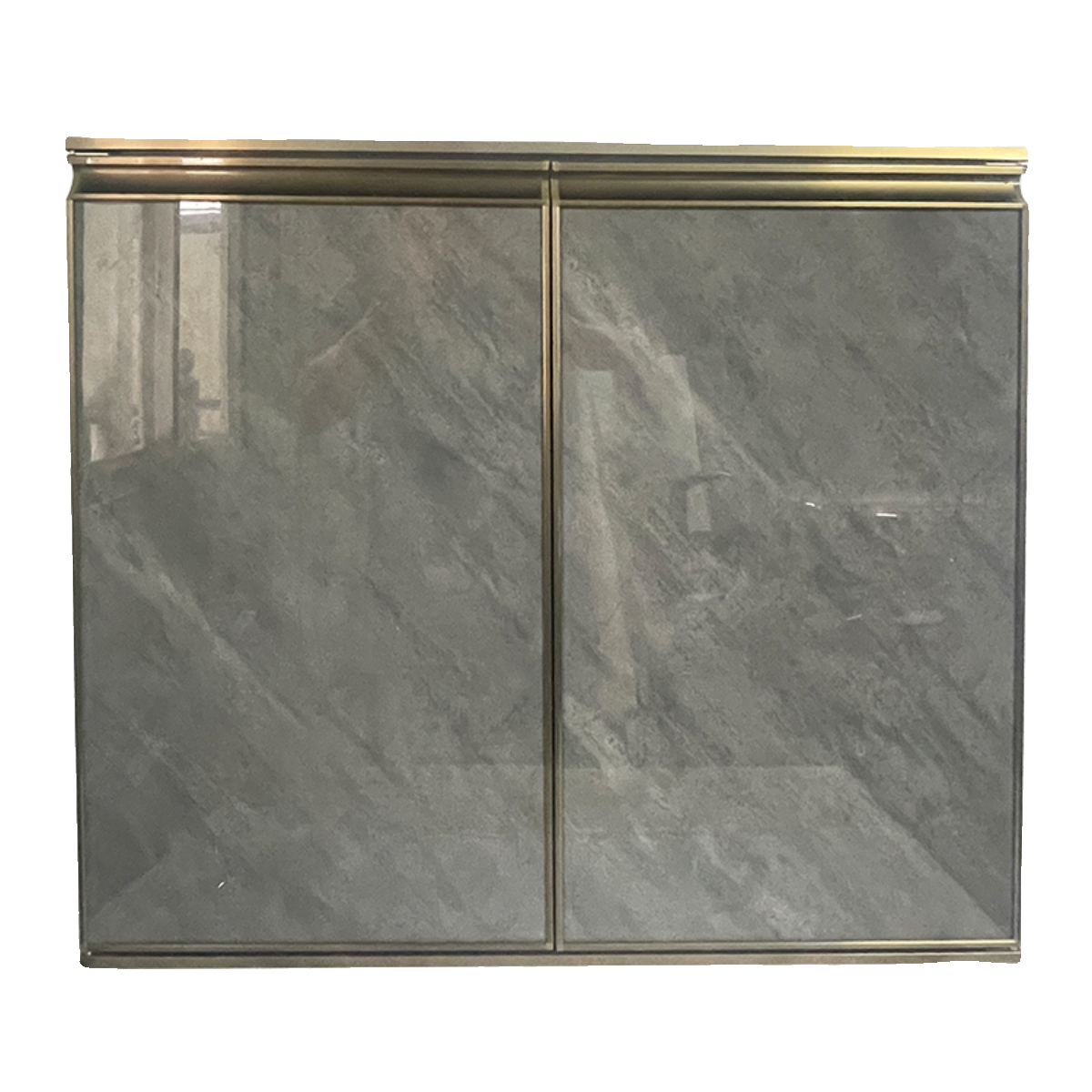 橱柜门定制晶钢门带框厨柜门钢化玻璃柜门订制铝合金灶台门板自装 - 图3