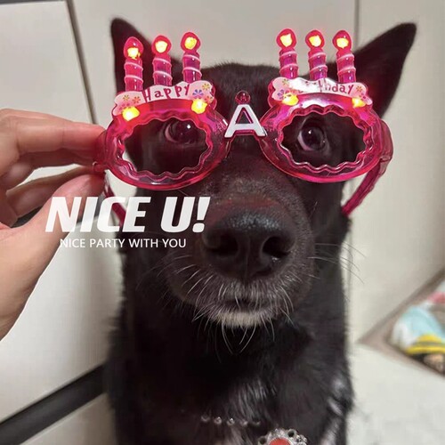 led发光眼镜生日派对会闪灯蜡烛眼镜拍照道具装饰气氛生日礼物 - 图2