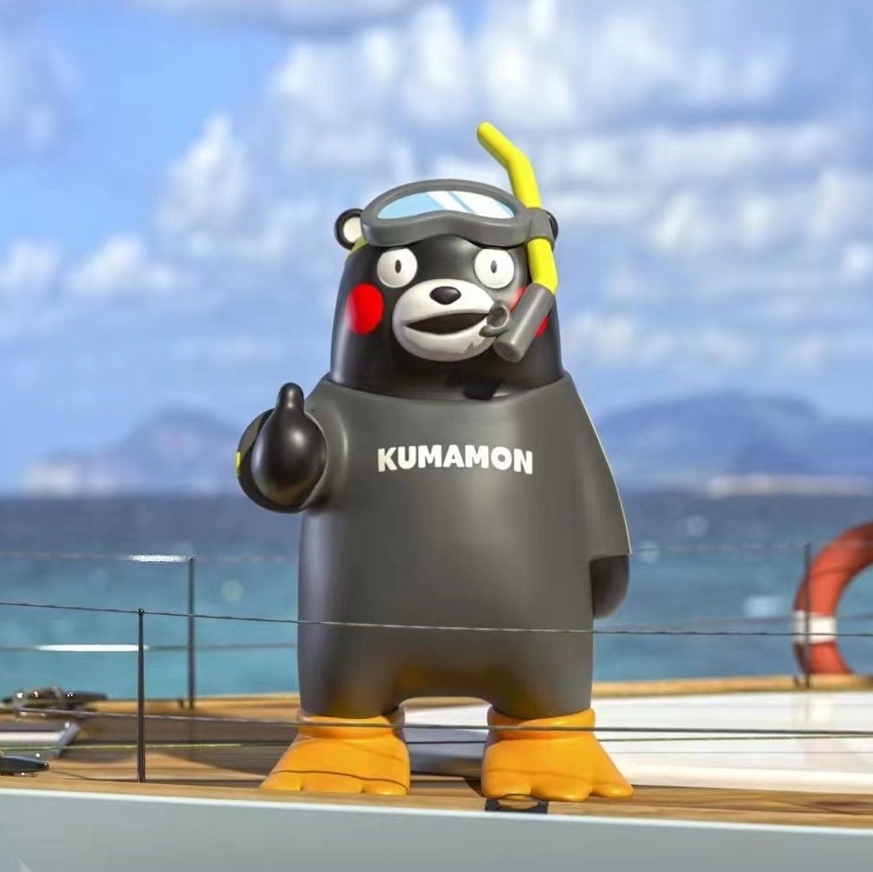 正版KUMAMON 熊本熊假日时光系列潮玩手办盲盒精致可爱送礼公仔 - 图0