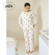 Gelato pique25 autumn and winter new women's pajamas ski bear all-printed long-sleeved T-shirt PWCT255250