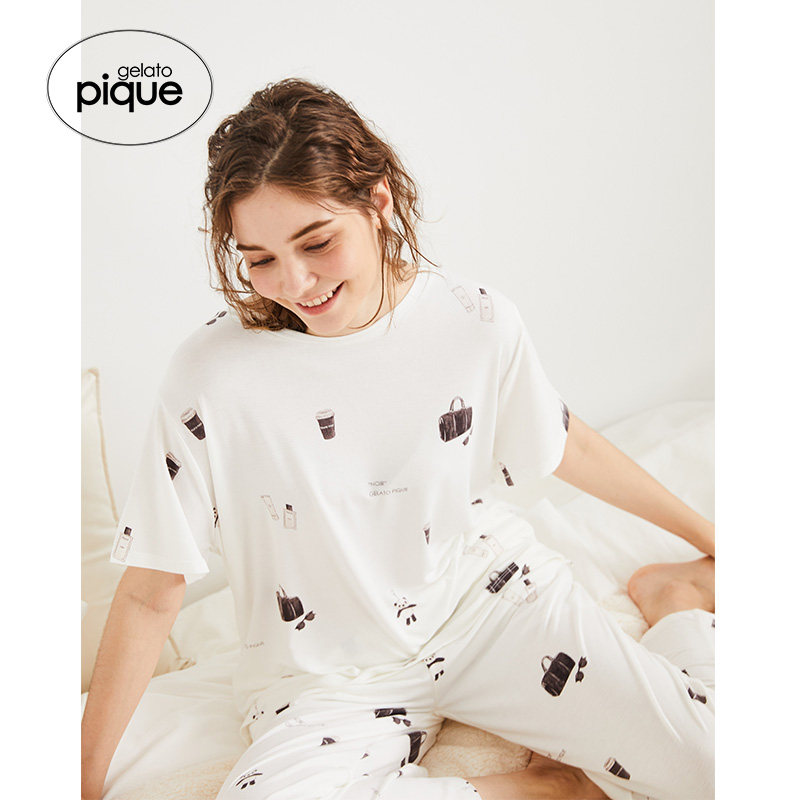gelato pique2020秋冬新品可爱睡衣 gelatopique睡衣上装