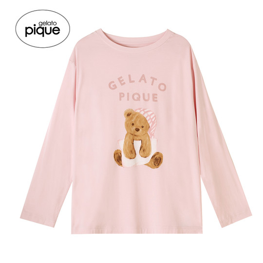 gelato pique25秋冬新品女睡衣长裤套装晚安小熊家居服PWCT254365
