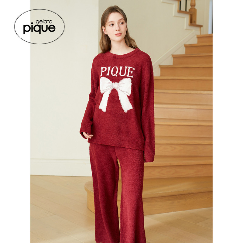 gelato pique秋冬女本命年红睡衣套装蝴蝶结PWNT245353,淘宝优惠券,粉丝福利购,淘宝优惠卷
