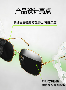 威古氏太阳镜女2021年遮阳方框