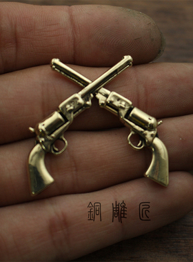 铜雕匠财布扣西部牛仔鞣革皮具