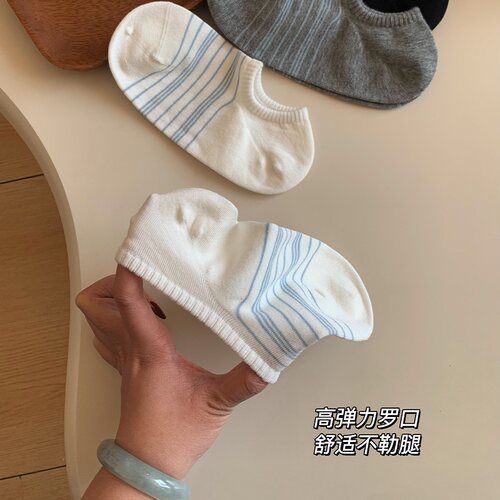 袜子夏薄款女短袜女纯棉纱线2026新款爆款浅口隐形防滑不掉跟船袜 - 图2