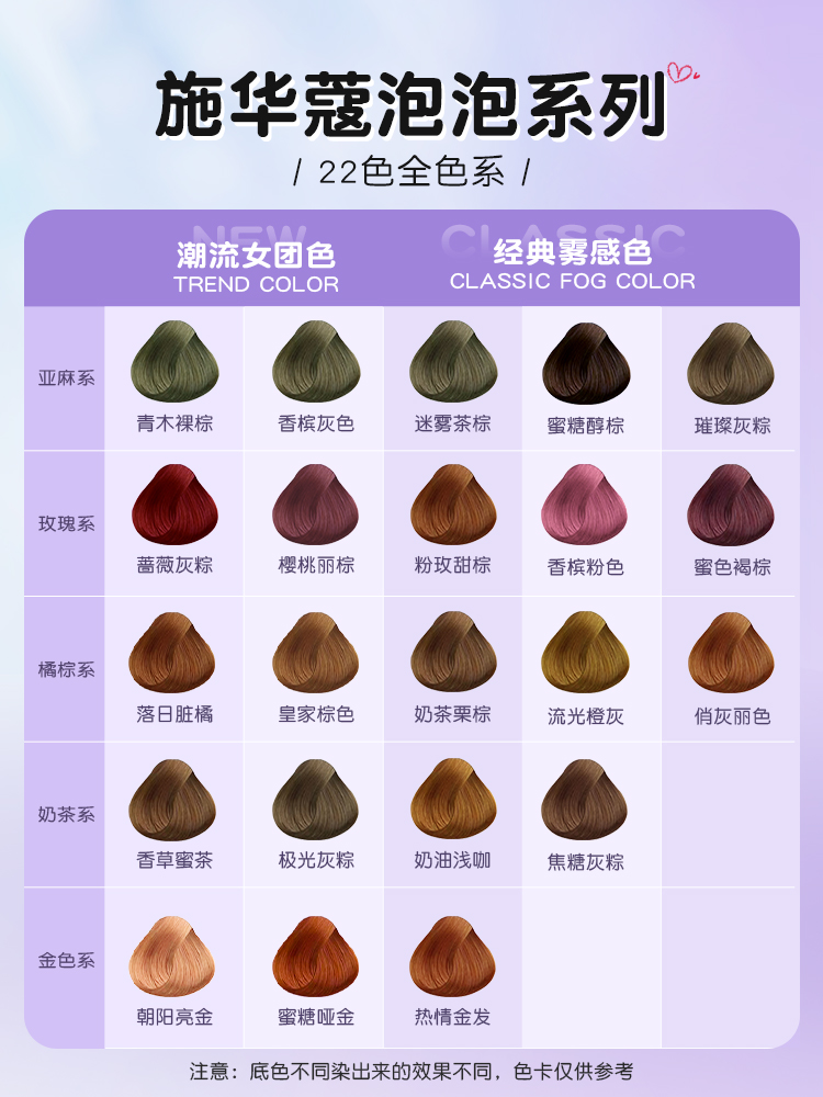 施华蔻泡泡染发剂蜜糖醇棕璀璨灰棕怡然冷棕色纯植物泡沫头膏正品