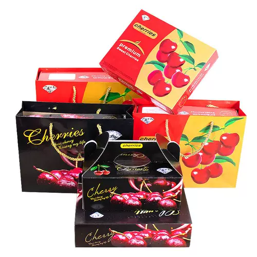 Вишнево -подарочная коробка для упаковки 2 Catties 3 Catties 4 Catties 5 Catties Упаковка вишня золотая упаковочная коробка для упаковочной коробки Отправить подарок пустой коробку