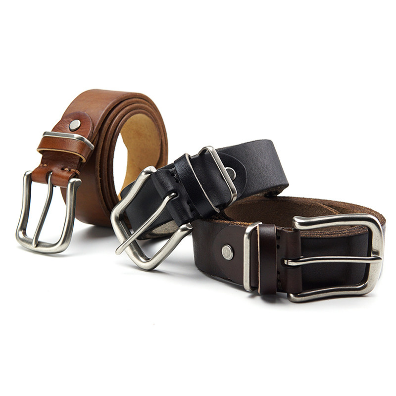 头层牛皮真皮腰带男士皮带手工水洗软牛皮复古针扣皮带男,淘宝优惠券,粉丝福利购,淘宝优惠卷