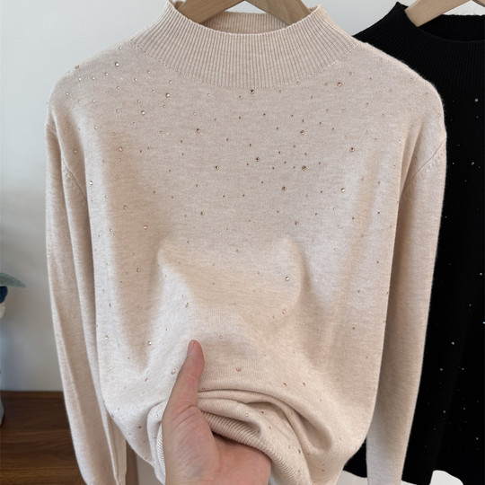 洋气妈妈装毛衣上衣2025秋冬新款打底衫中老年女装宽松长袖针织衫