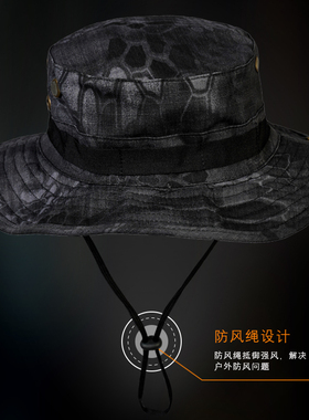 美式美式战术圆边奔尼帽防晒透气