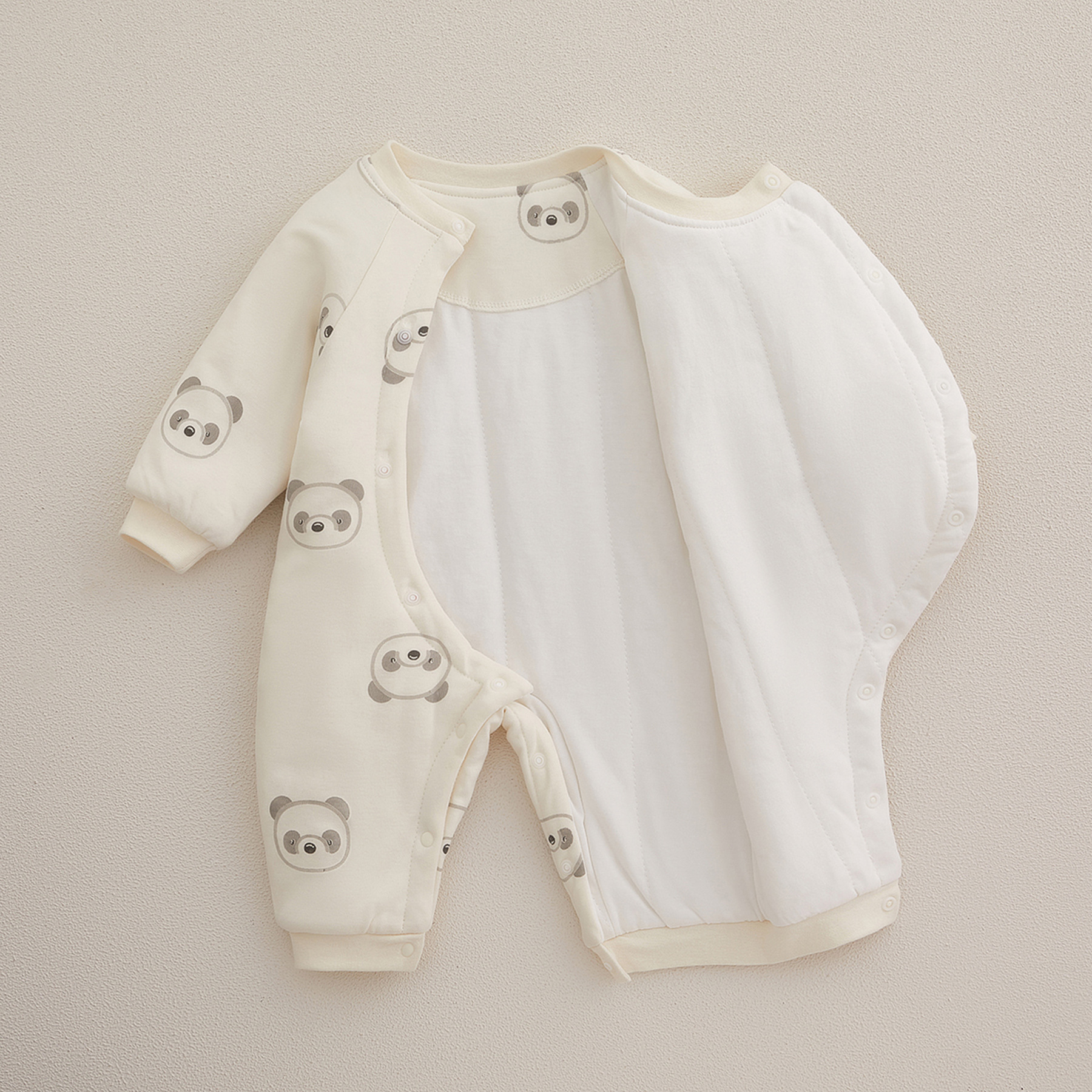 【三折专区】品牌折扣店撤柜秋冬季新生宝宝连体衣夹棉保暖外出服 - 图0