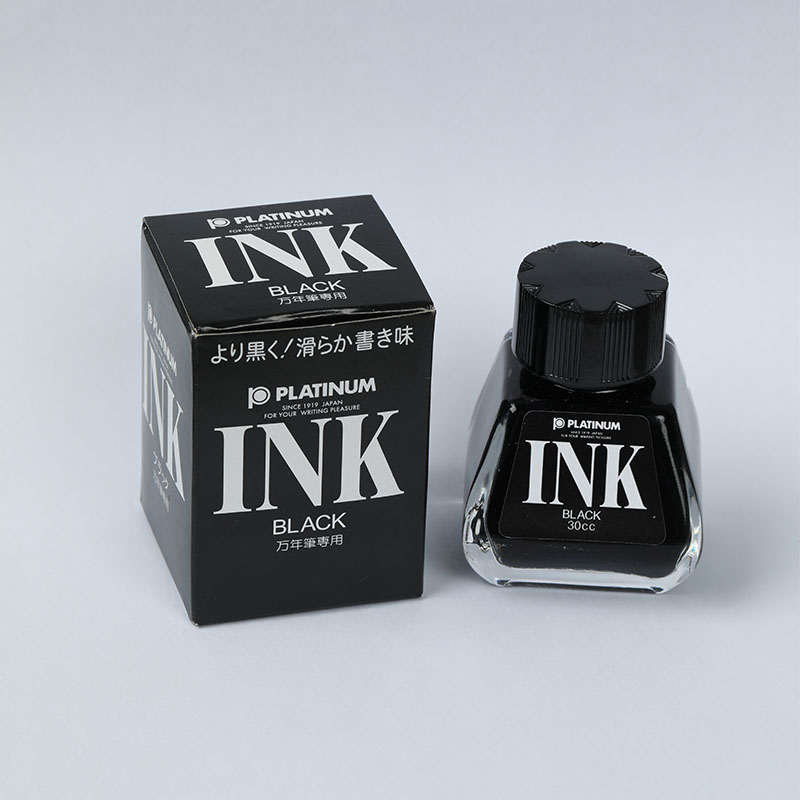 日本Platinum白金 INK-400钢笔墨水30ML黑色彩色非碳素染料墨水 - 图2