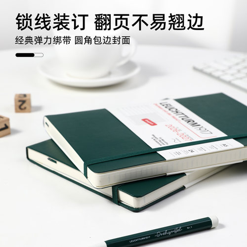 德国LEUCHTTURM1917灯塔2027年18个月周计划规划笔记本A5硬封软皮 - 图1