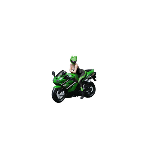 汇艺1:64 川崎ZX-10R 魔爪拉花摩托人偶套装 树脂仿真模型 摆件 - 图3