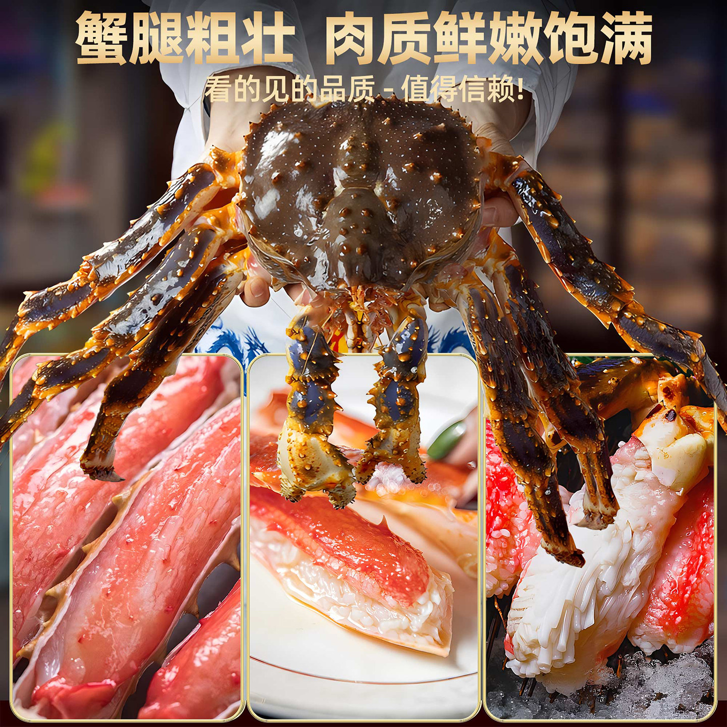 【保活】鲜活帝王蟹俄罗斯进口10斤大螃蟹帝皇蟹海鲜水产长腿礼盒
