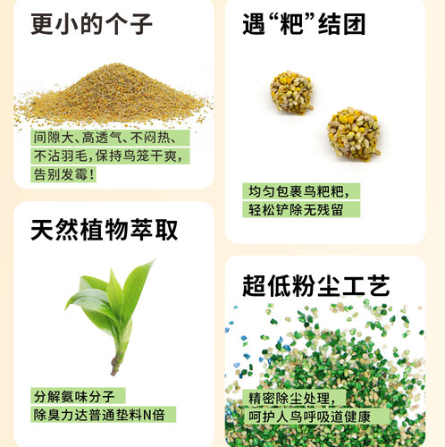 头大也鲜肉·鹦鹉专用鸟砂·鸟笼伴侣四季通用·植物萃取除臭增香 - 图3