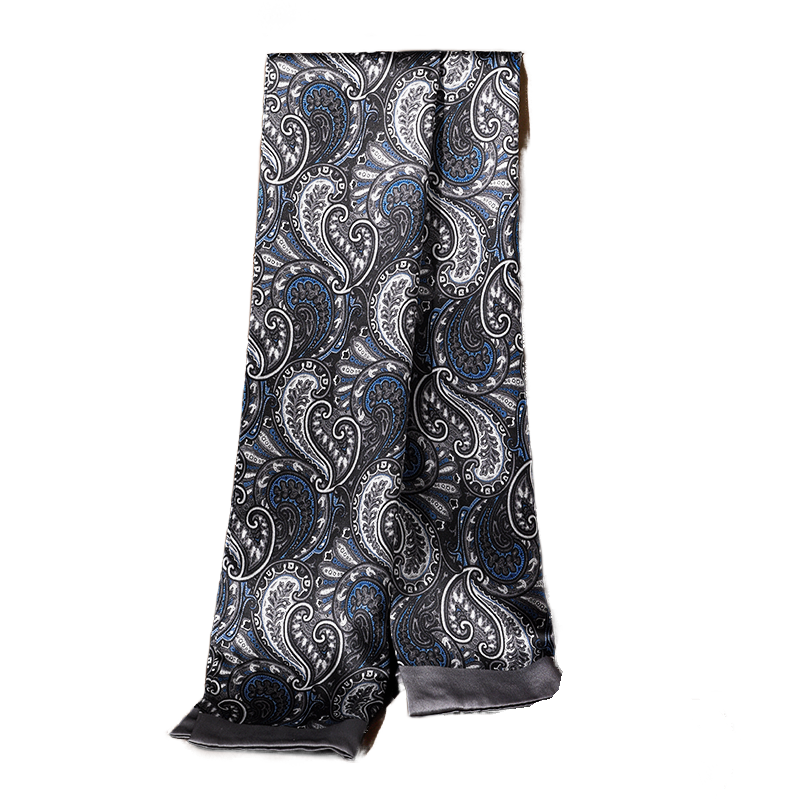 腰果男士真丝围巾2025新款老钱复古丝巾搭西装领巾高级感围脖护颈,淘宝优惠券,粉丝福利购,淘宝优惠卷