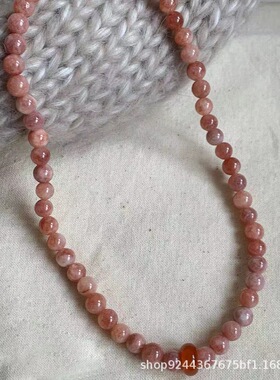 粉色ins天然太阳石叠戴手链国风学生版旺夫女款新中式甜美手串