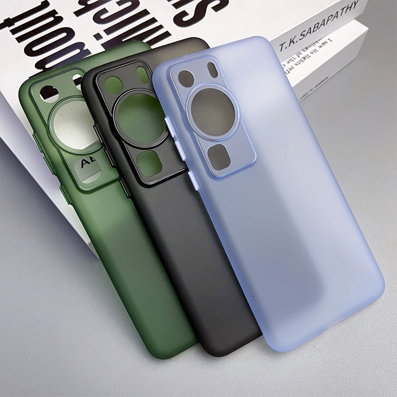 适用华为P60手机壳新款超薄P60Pro保护套透黑全包边防摔防指纹P60Art磨砂软壳简约个性TPU外壳5g - 图0