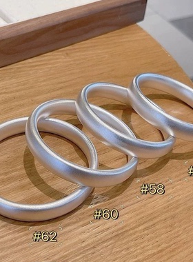 2026新款白铜轮胎宽面银色传承闭口实心磨砂古法手镯女手饰不掉色
