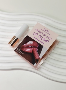 嘭～Tarte▲百香果唇膏#mixed berries#rosy mauve shimmer glass