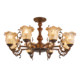 Solid wood retro style flower chandelier French medieval lamp