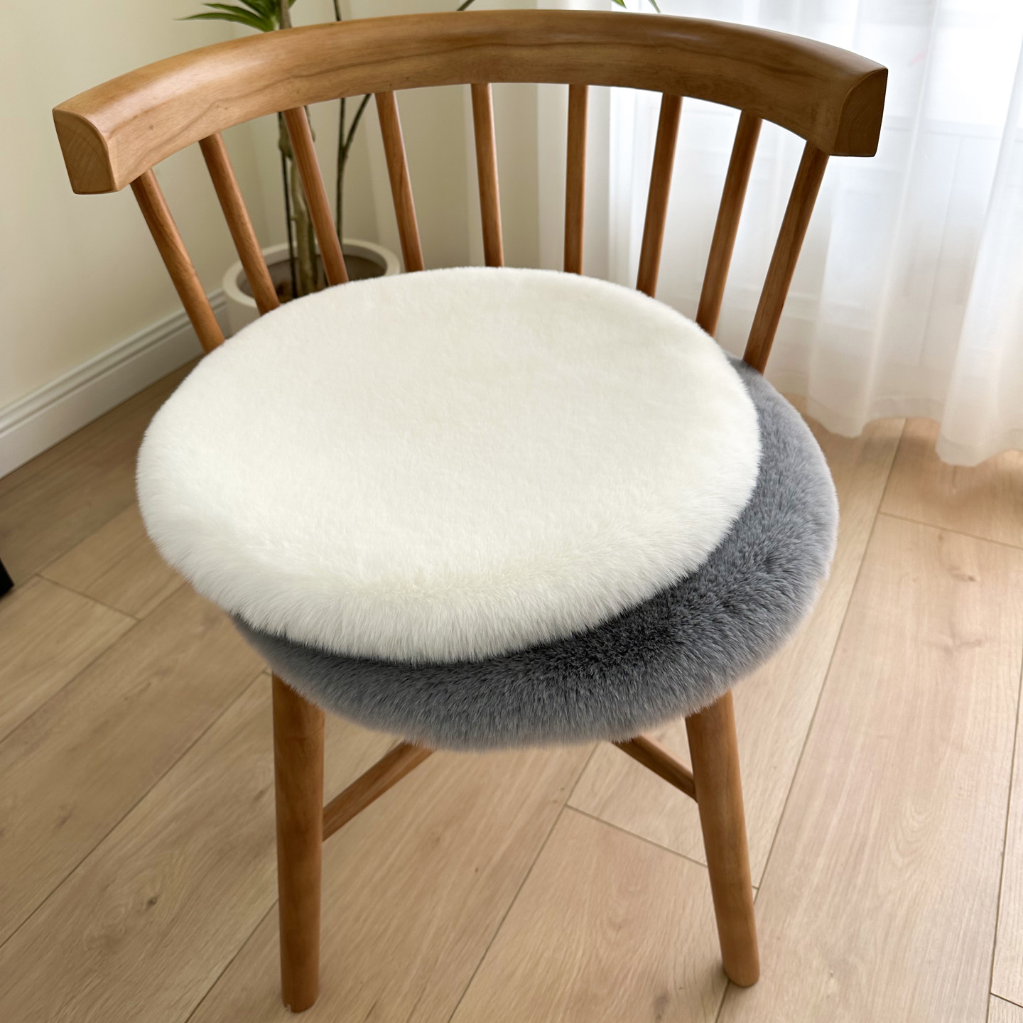 兔毛绒圆形椅垫办公室沙发坐垫秋冬季休闲餐椅凳子座垫电脑椅屁垫,淘宝优惠券,粉丝福利购,淘宝优惠卷