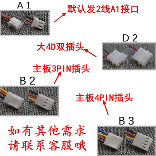 直流DC12V 3 4 5 6CM 7 8 9 12 14厘米静音 电脑电源机箱散热风扇 - 图2