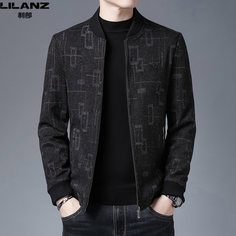 利郎男装短款夹克外套冬季长袖拉链开衫男士棒球领纯色休闲上衣潮,淘宝优惠券,粉丝福利购,淘宝优惠卷