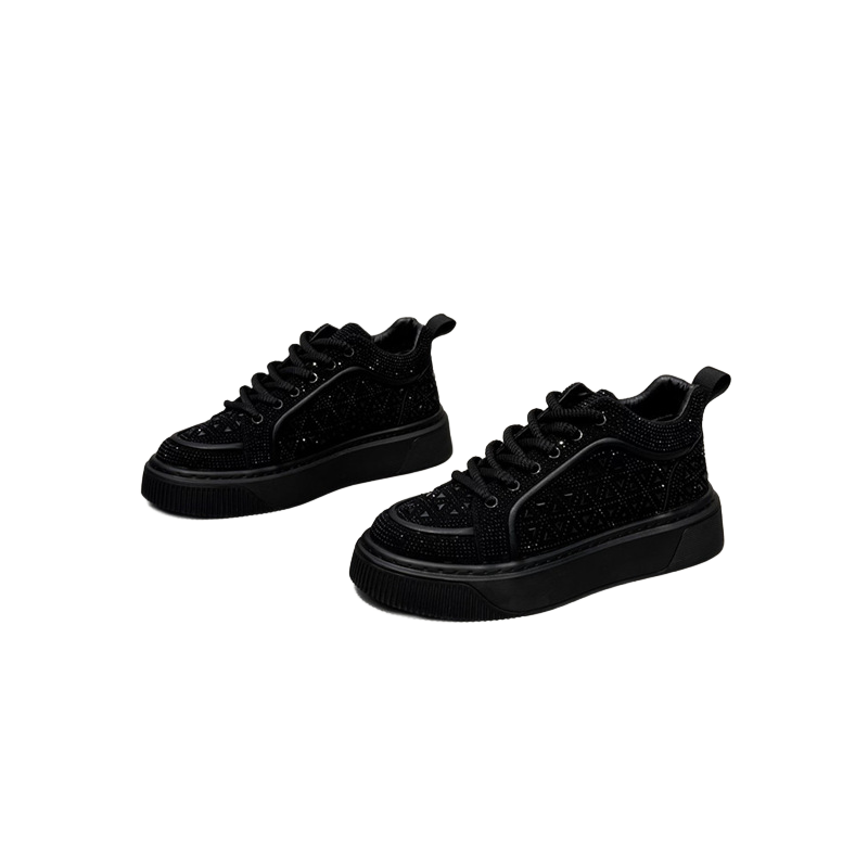 2026欧洲站重工烫钻潮流男鞋小众设计系带休闲鞋轻质百搭个性板鞋,淘宝优惠券,粉丝福利购,淘宝优惠卷