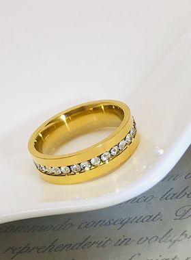 情侣指环戒指钛钢保色简约情侣