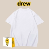 Drew Smile Smile Short -sleed t -Fork House House High Street 2022 Летняя европейская и американская прилив Джастин Бибер.