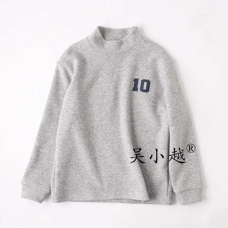 吴小越w1812男童秋冬中领加厚石墨烯韩版t恤长袖中大童儿童打底衫,淘宝优惠券,粉丝福利购,淘宝优惠卷