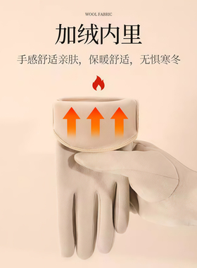 BeauMonde＆博盟家 ·  麂皮手套女士冬季骑行露指可触屏加绒冬天