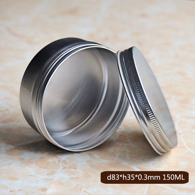 圆形100ml至250ml铝盒铝制分装盒膏霜分装盒螺纹便携金属盒包装圆,淘宝优惠券,粉丝福利购,淘宝优惠卷