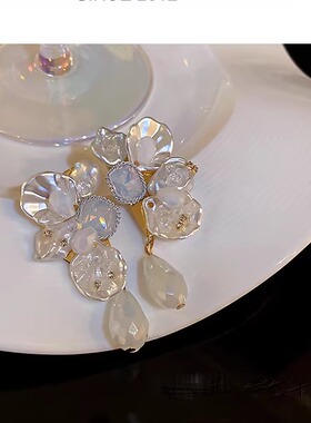 顺丰包邮花朵耳环小众设计