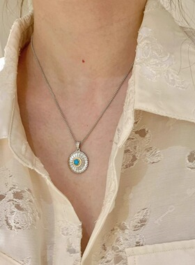 雏菊吊坠项链宫廷风个性锁骨链