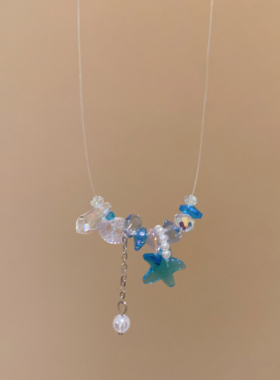水晶星星流苏项链设计款吊坠饰品