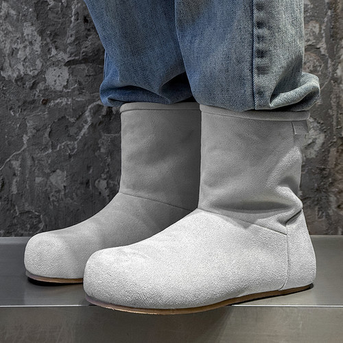 小土豆雪地靴男女户外休闲加绒加厚马丁靴保暖情侣款防寒套筒棉鞋 - 图2