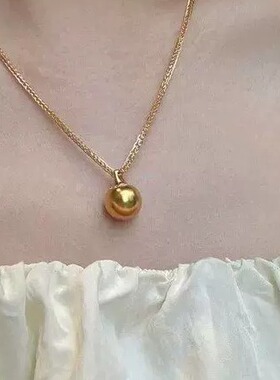 极简主义复古镶钻小圆球锁骨链
