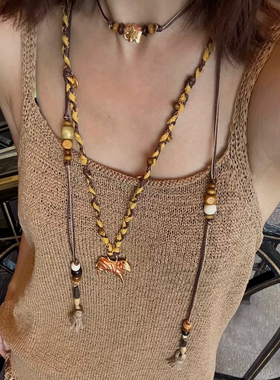 *Trip.03 Changa小众复古大斑马吊坠编绳长项链